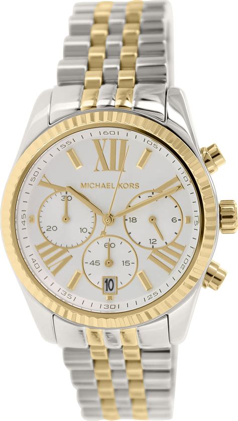 michael kors uhr silber gold mk5955|Michael Kors MK5955 Ladies Lexington Watch .